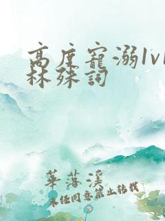 高度宠溺1v1林殊词