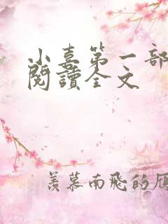 小喜第一部免费阅读全文