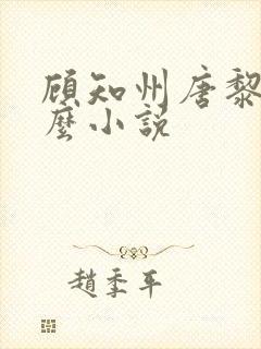 顾知州唐黎叫什么小说