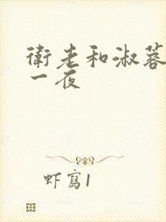 卫老和淑蓉销魂一夜