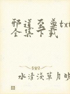 邪道至尊txt全集下载