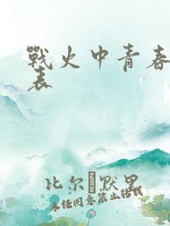 战火中青春演员表