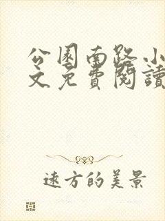 公园南路小说全文免费阅读