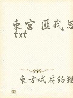 东宫 匪我思存 txt
