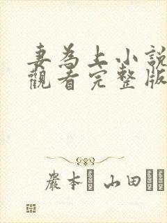 妻为上小说免费观看完整版笔趣阁