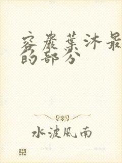 容岩叶沐最激烈的部分