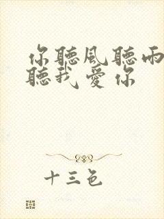 你听风听雨却不听我爱你