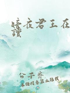 暗夜君王在线阅读
