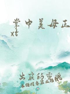 掌中美母正版txt