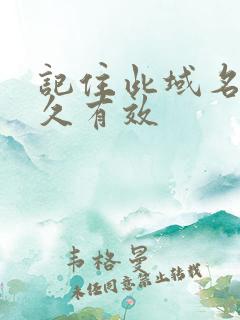 记住此域名记永久有效