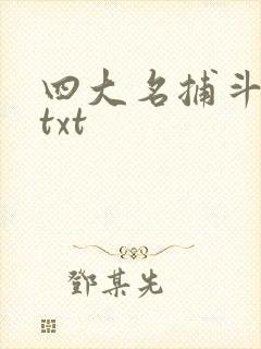 四大名捕斗将军txt