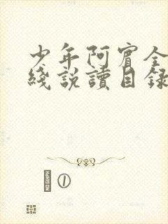 少年阿宾全文在线说读目录