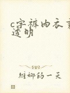 c字裤内衣秀全透明