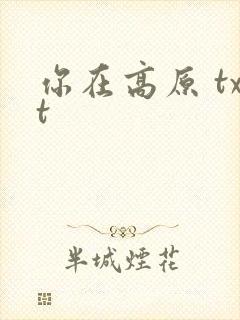 你在高原 txt