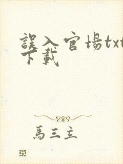 误入官场txt下载