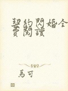 契约闪婚全文免费阅读