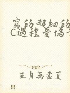 写的超细的多肉C过程爱伪骨科