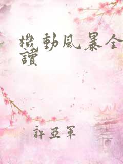 机动风暴全文阅读