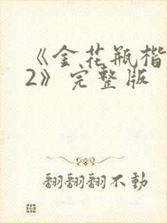 《金花瓶楷梅花2》完整版