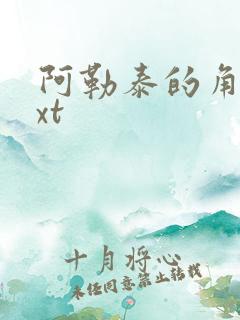 阿勒泰的角落txt