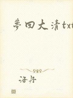 梦回大清txt