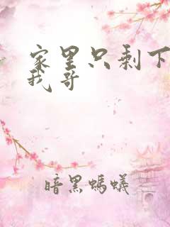 家里只剩下我和我哥