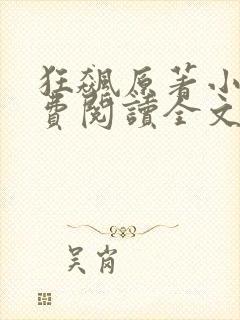 狂飙原著小说免费阅读全文