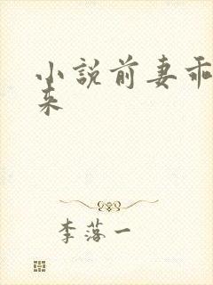 小说前妻乖乖回来