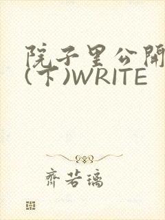 院子里公开惩戒(下)WRITE