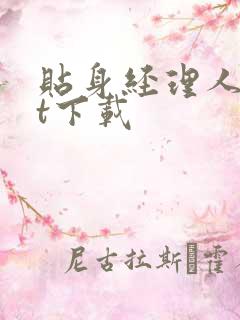 贴身经理人txt下载