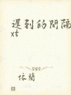 迟到的间隔年txt