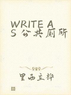 WRITE AS 公共厕所