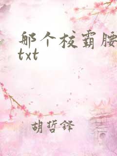 那个校霸腰好软txt
