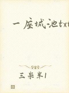 一座城池txt