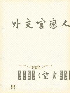 外交官恋人小说