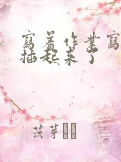 写着作业写着就插起来了