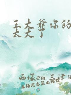 王大爷你的东西太大了