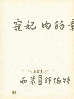 宠妃 肉的章节