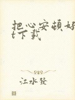 把心安顿好txt下载
