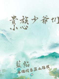 贵族少爷们 请小心