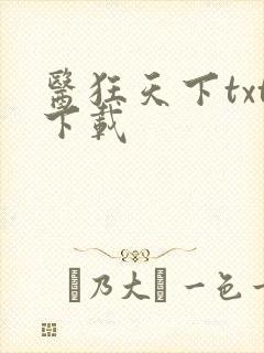 医狂天下txt下载