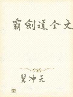 霸剑道全文阅读