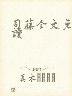 司藤全文免费阅读