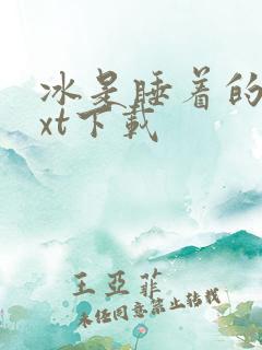 冰是睡着的水txt下载