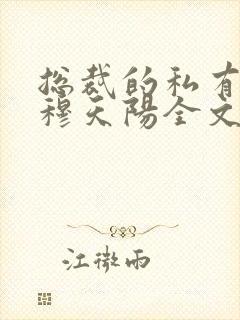 总裁的私有宝贝穆天阳全文阅读