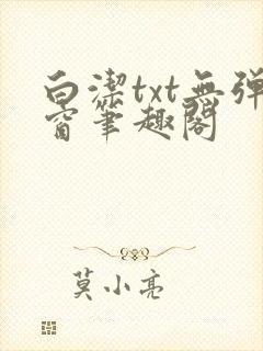 白洁txt无弹窗笔趣阁
