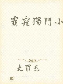 霸宠独门小娇妻