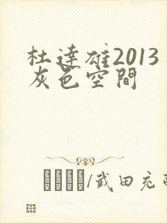 杜达雄2013灰色空间