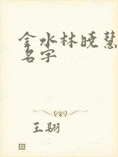 金水林晓慧小说名字