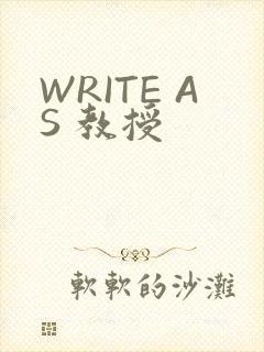 WRITE AS 教授